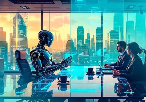 futuristic-business-meeting-with-ai-robot-modern-office
